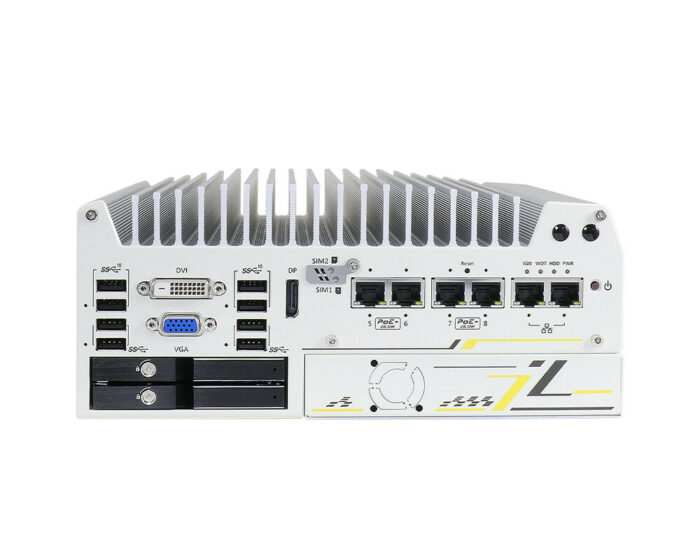 Nuvo-7200VTC Series: Vehicle-ready fanless Embedded PC with Intel® Core™ 8th/9th Gen CPUs - Nuvo-7208VTC - front